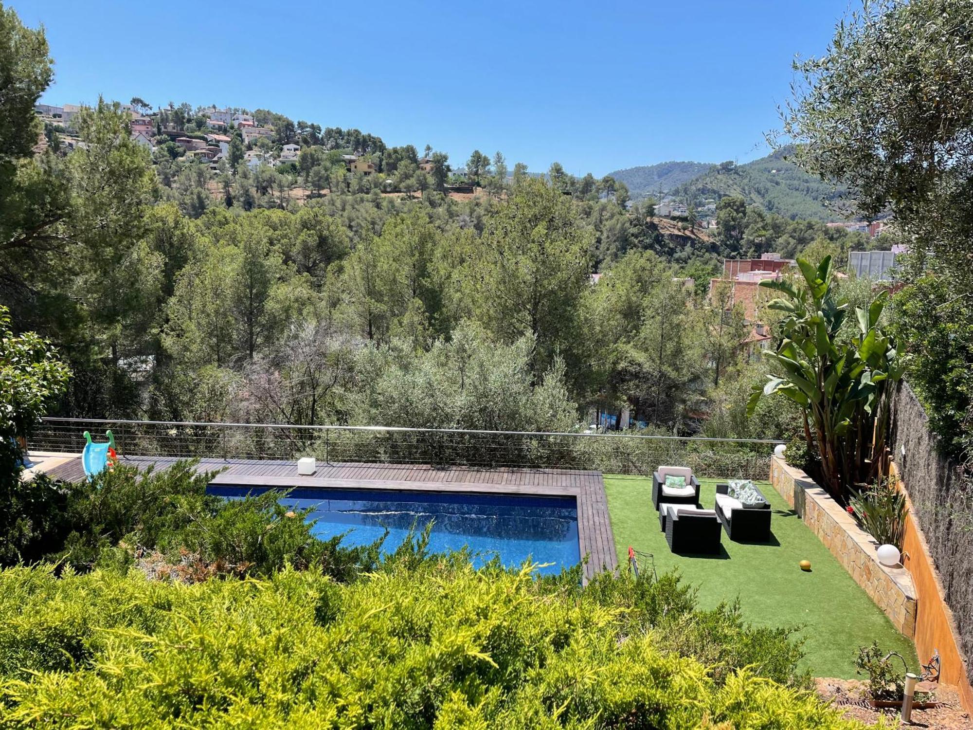 Casa Con Piscina Y Vistas En Vallirana/Barcelona Villa Exterior foto