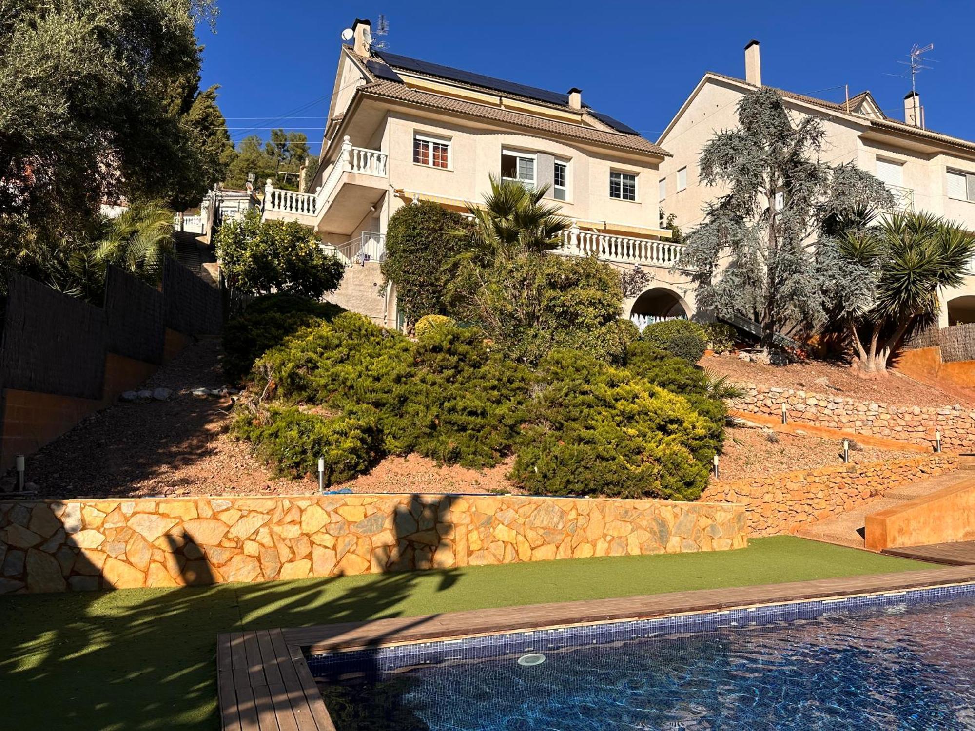 Casa Con Piscina Y Vistas En Vallirana/Barcelona Villa Exterior foto